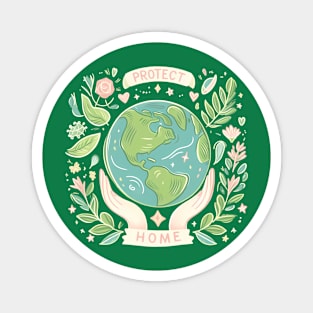 Protect Home (EARTH) - Earth Day Magnet